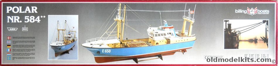 Billing Boats 1/40 Polar Beam Trawler - 35.4 Inch Long Ship For Display or R/C, 584 plastic model kit